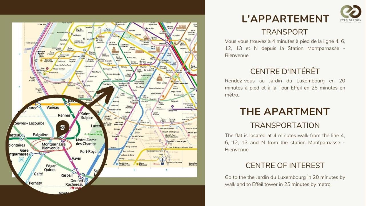 Prox.Gare Montparnasse-Galeries Lafayette! 4Pers. Διαμέρισμα Παρίσι Εξωτερικό φωτογραφία